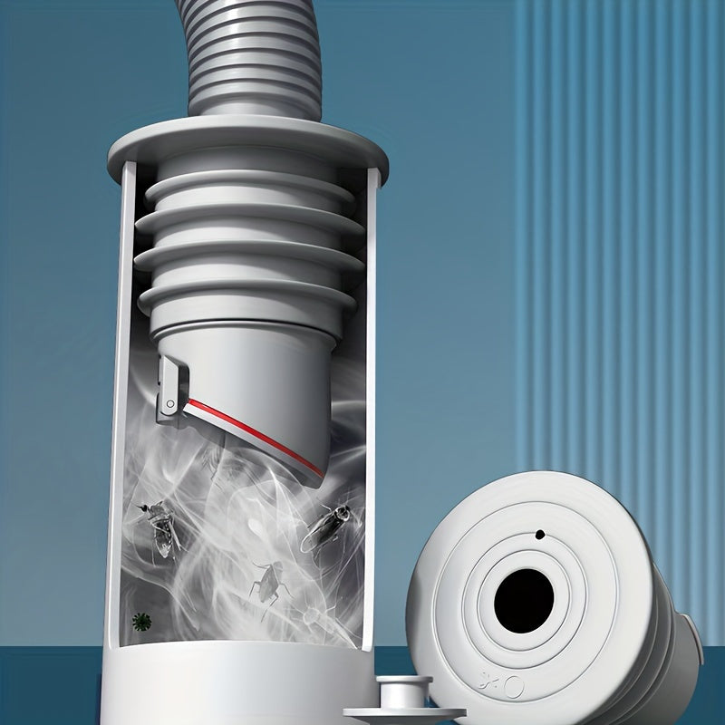 Mustahkam silikon drenaj to'sig'i hidlarni, hasharotlarni va orqaga oqishni oldini oladi. Oshxona, hammom va uyda foydalanish uchun ideal. Yuvilishi mumkin va yig'ish talab qilinmaydi. Rang: Kulrang.