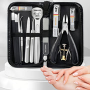 14-Piece Stainless Steel Pedicure Kit with Storage Case for Men and Women