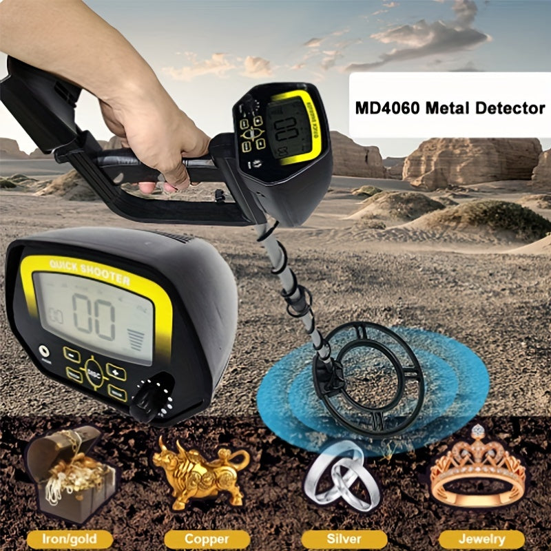 Metal Detector with LCD Display and 3-Tone Audio for Treasure Hunting Beachcombing and Archaeology