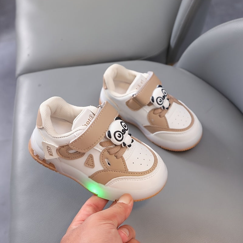 Kids Cartoon Sneakers with LED Lights for Boys and Girls Under 14 All-Season Casual Shoes