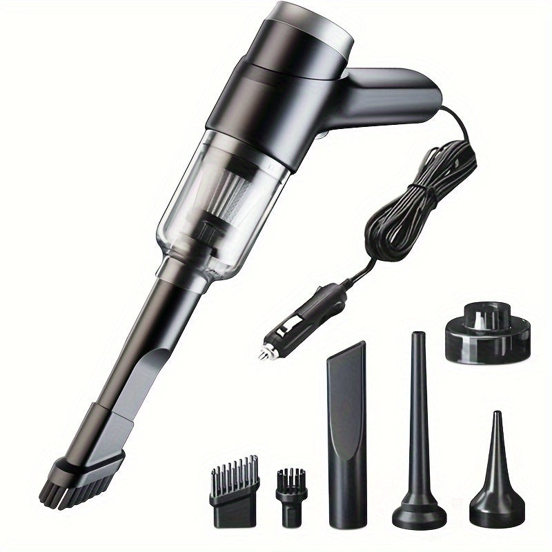 Портативный автомобильный пылесос с мощным всасыванием и длинным шлангом