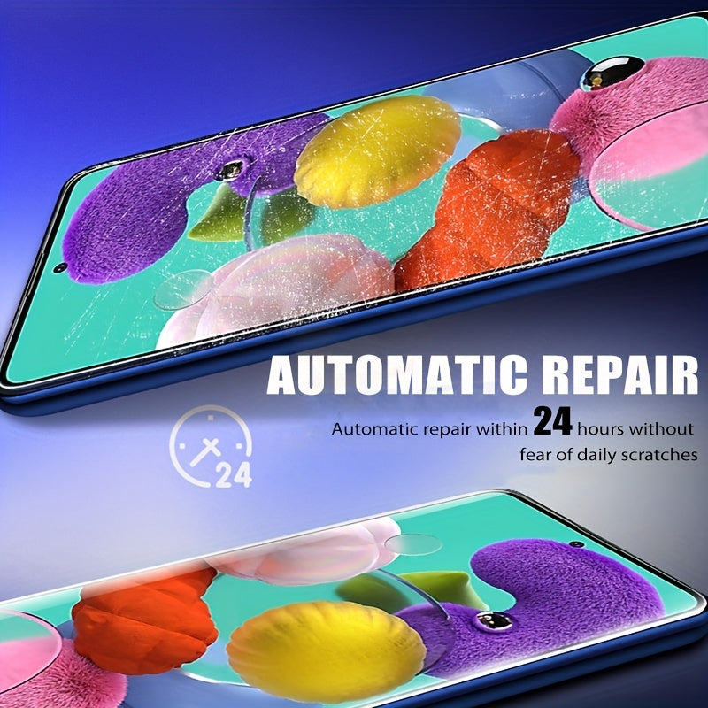 Samsung Galaxy A Series uchun yuqori sifatli gidrogel plyonka, to'liq qoplama himoyasini taklif etadi, chizishdan, barmoq izlaridan himoya, yuqori sezgirlik va HD ko'rinish xususiyatlariga ega. Barmoq izlarini qo'llab-quvvatlaydi.