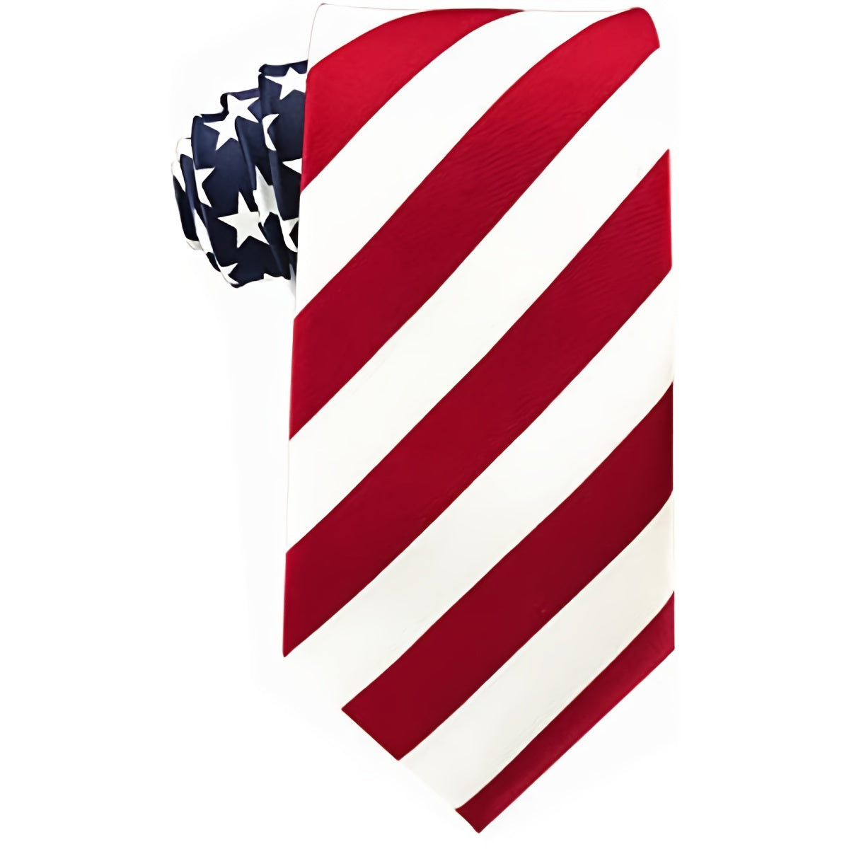 Men's Flag Stars and Stripes Necktie Red White Blue 3.14 Inch Wide