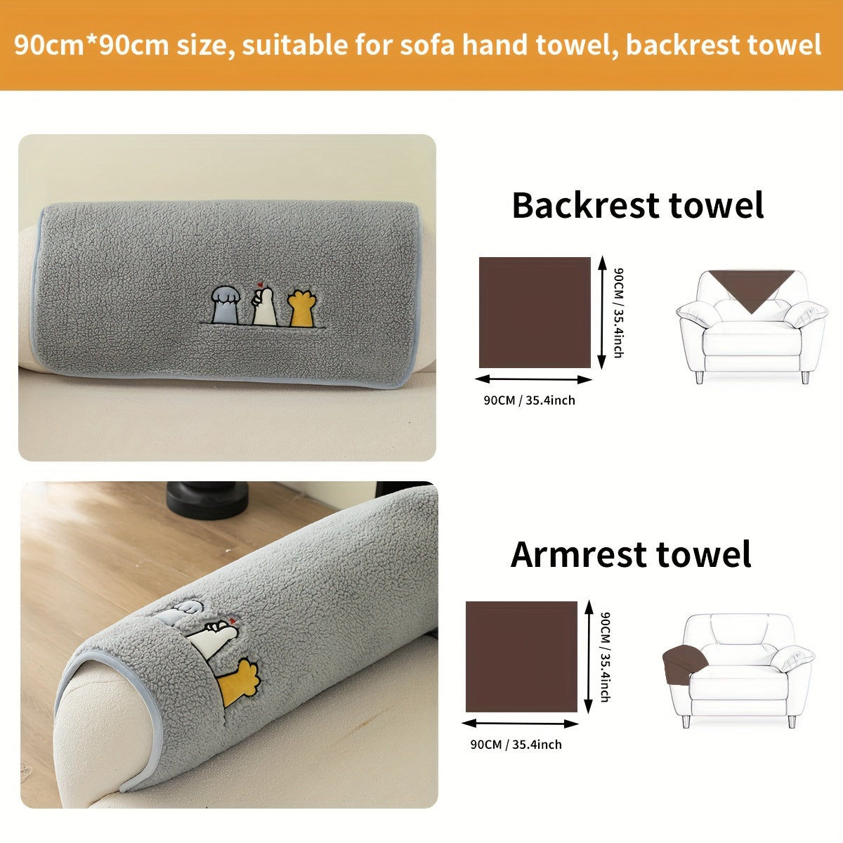 Plush Sofa Slipcover and Pillowcase Protects Furniture in Any Room