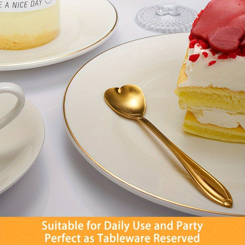 Valentine's Day Couple Love Ice Spoon Set Stainless Steel 4 or 8 Piece Kitchen Utensils