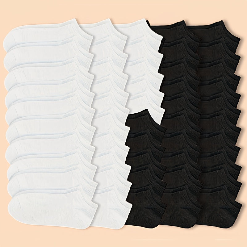 Unisex Low Cut Socks 20 30 50 Pairs Odor-Resistant Sweat-Absorbing Breathable