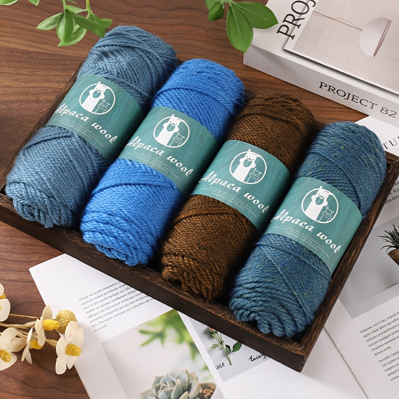 5-Pack Multicolor Alpaca Wool Yarn 500g Thick-Thin Self-Striping and Ombre