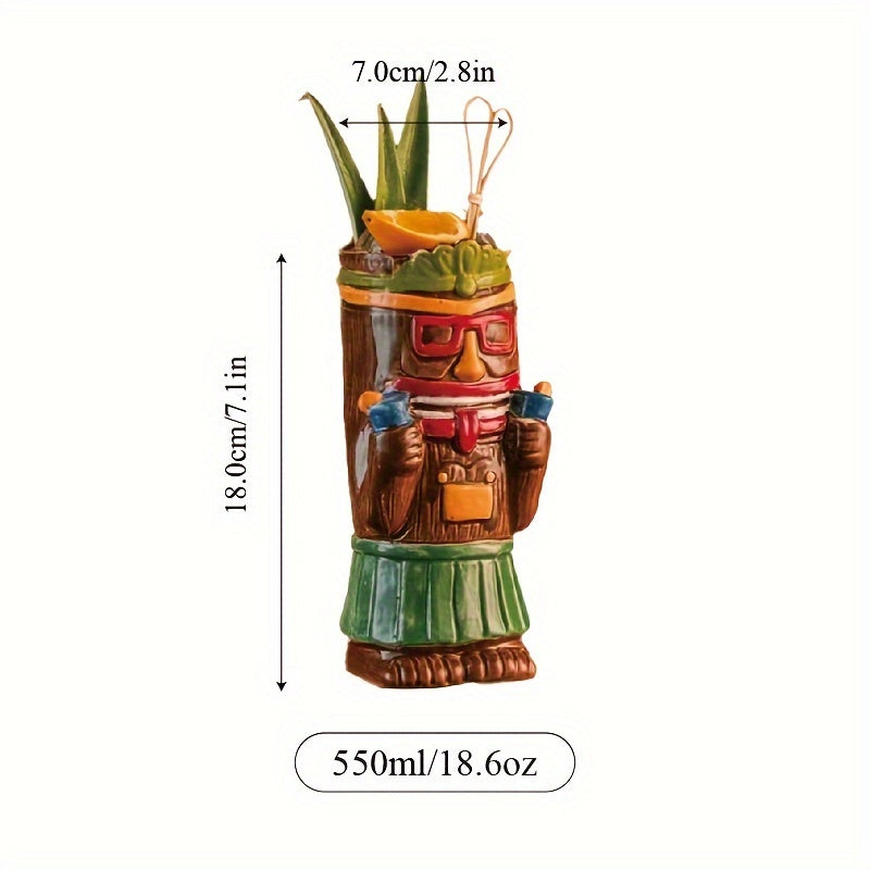 Hawaiian Tiki Cocktail Mug for Bars, Restaurants, Home Use