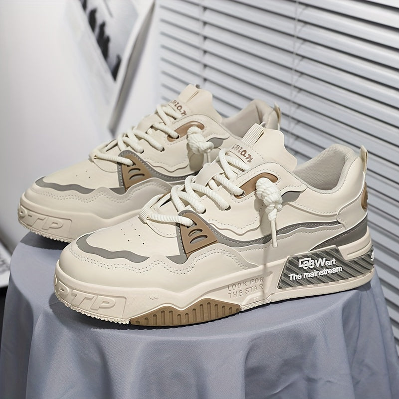 Men's Low-Top Skate Shoes Durable Non-Slip Casual Sneakers for All Seasons