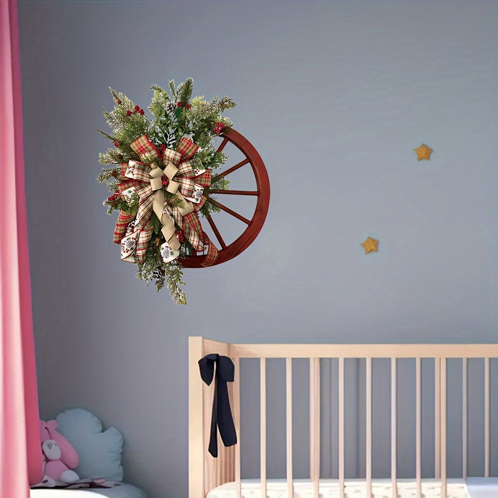 PVC Self-Adhesive Boho Christmas Wreath Window Sticker Wall Art Decal