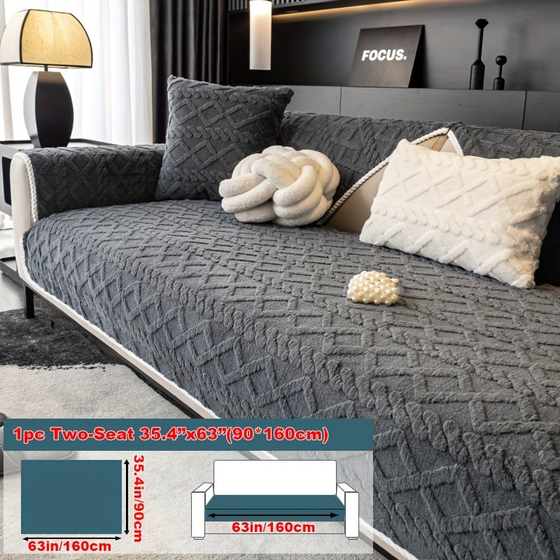 Нескользящая накидка на диван из велюра Shu, подходит для домашних животных, моется в машине, подходит для кресел и секционных диванов на 4 места