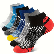Men's Low Cut Ankle Socks 6 Pairs Breathable Sweat-Absorbing Odor-Resistant All Seasons
