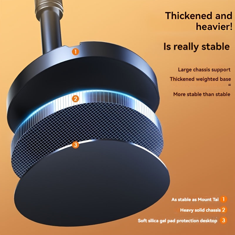 Adjustable Phone Stand with 360-Degree Rotating Clip Holder Portable Desk Accessory for Smartphones