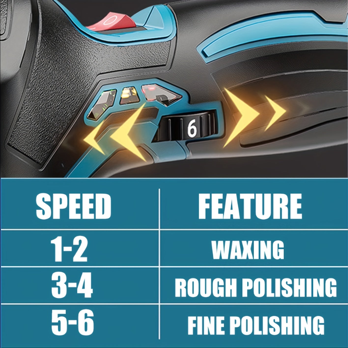 Cordless Mini Car Polisher 5000RPM with Adjustable Speed and USB Charging