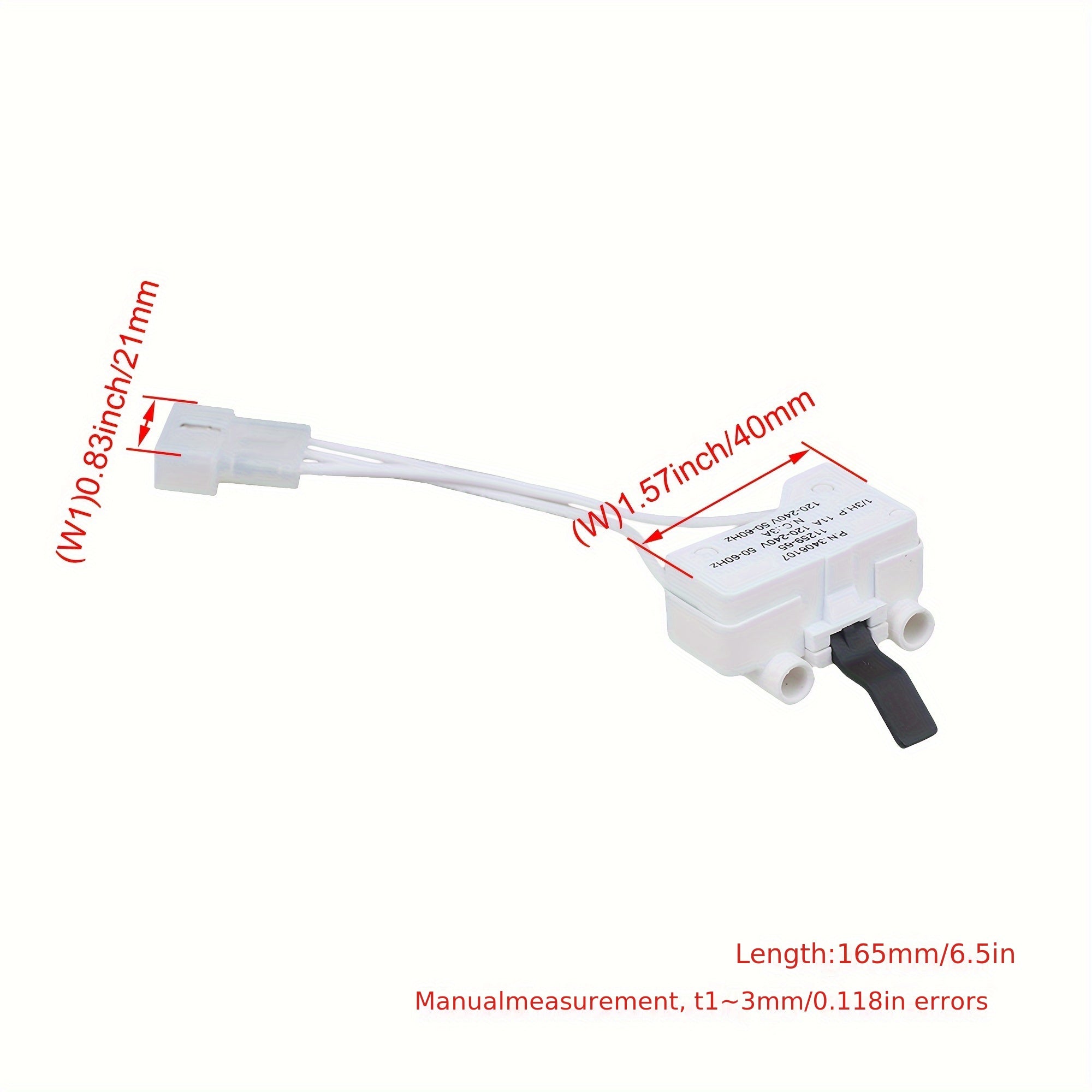 Two Plastic Dryer Door Switches Pack for Laundry Room Replacement