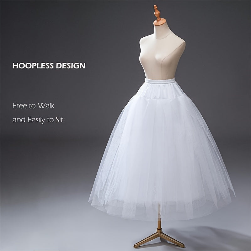 Women's Petticoat for Wedding Gowns 4-Tier Crinoline Underskirt Polyester Bridal Accessory