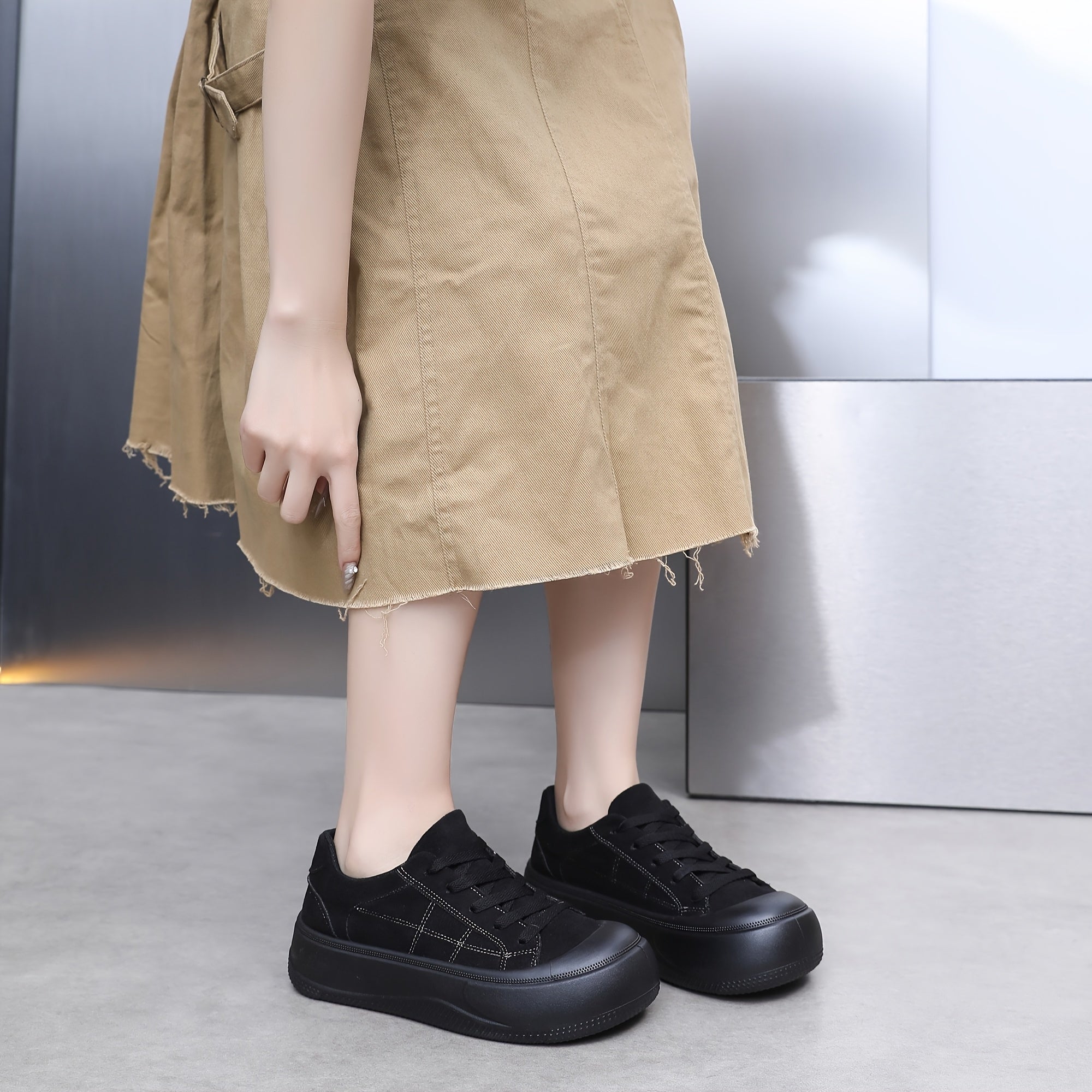 Women's Casual Canvas Platform Shoes Thick Sole Retro Versatile Shoes