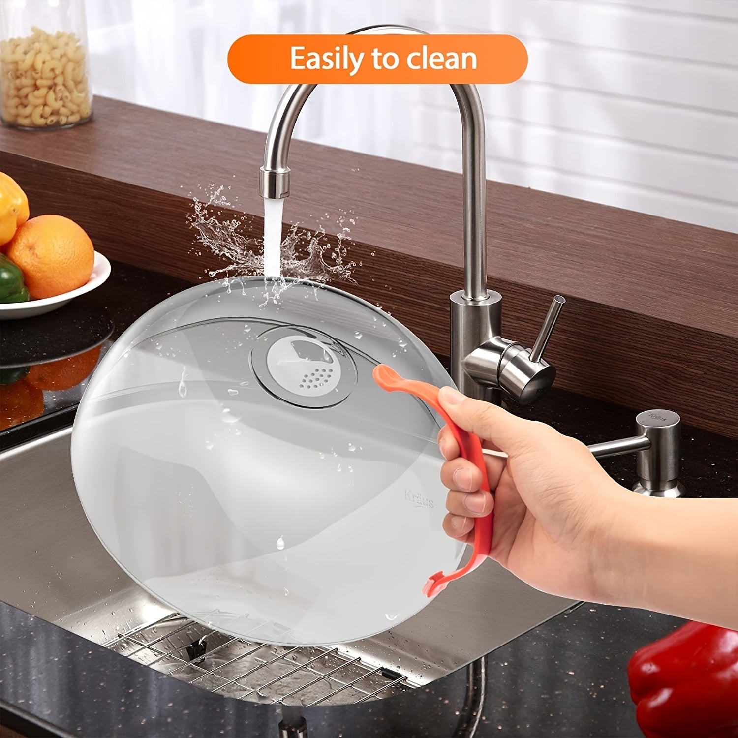Microwave Splatter Guard with Handle Plastic Cover Steam Vents Keep Microwave Clean