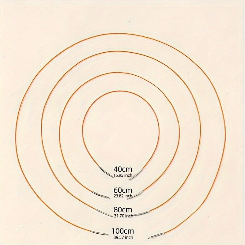 Набор спиц для вязания с регулируемыми круглыми спицами в красном цвете для свитеров и шарфов