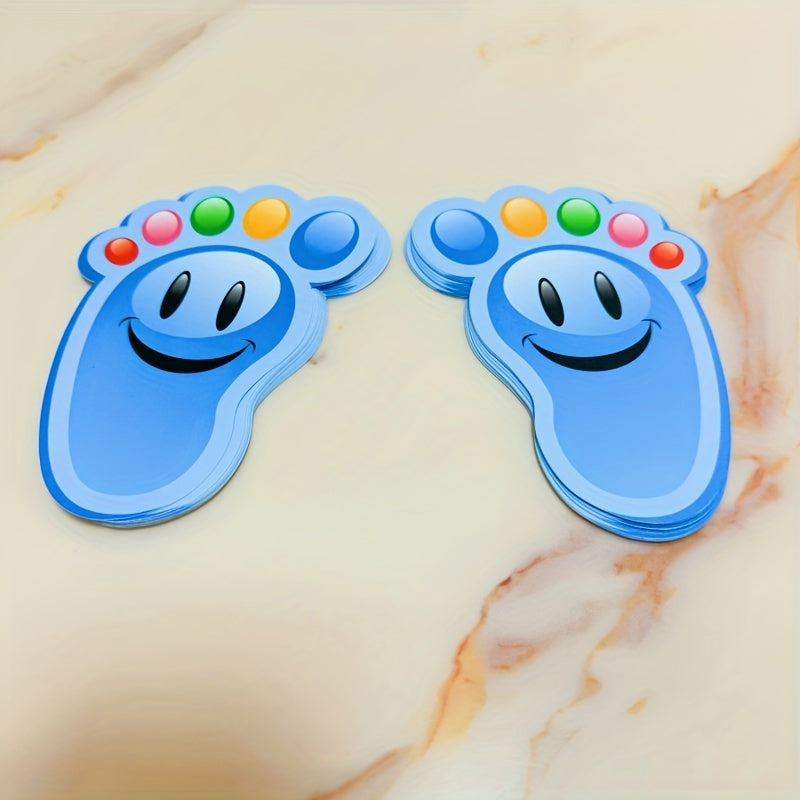 30-Pack Footprint-Shaped Floor Stickers Indoor Directional Guidance for Events