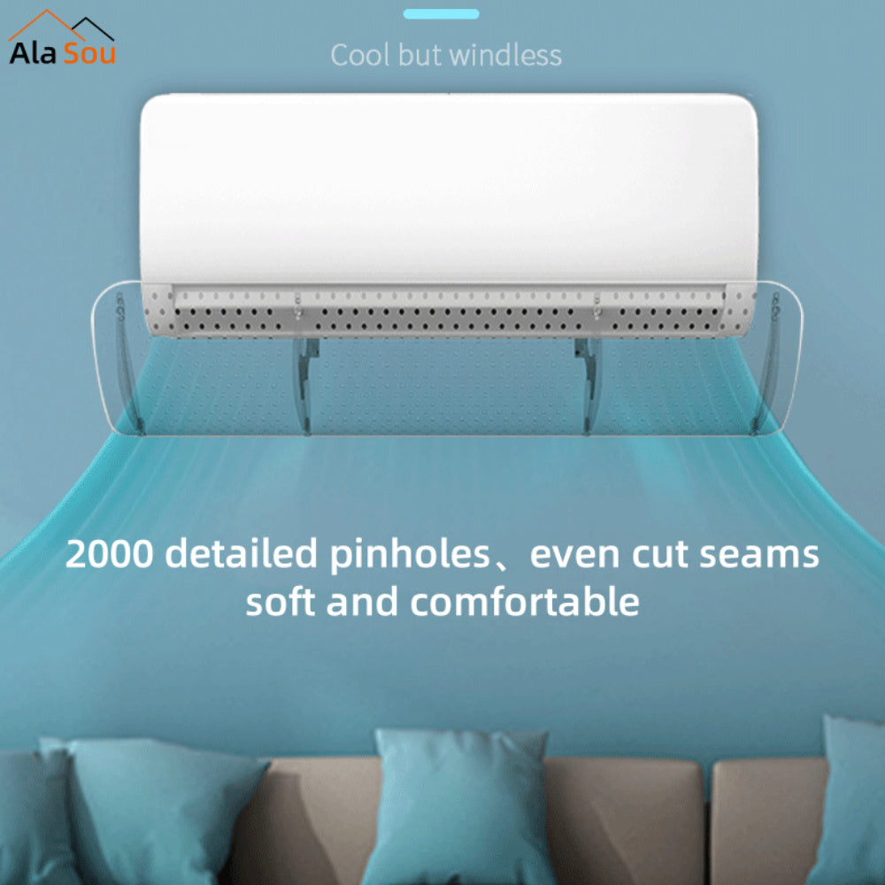 Adjustable Air Conditioner Wind Deflector Indoor PP Weatherproof Easy Install
