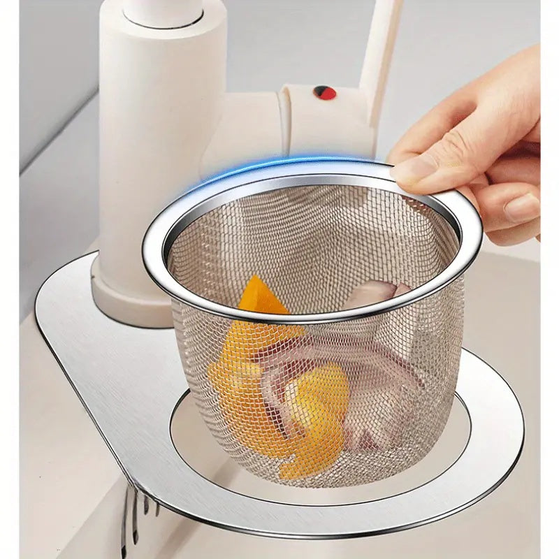 Stainless Steel Swan-Shaped Draining Basket Kitchen Sink Organizer Hanging Rack