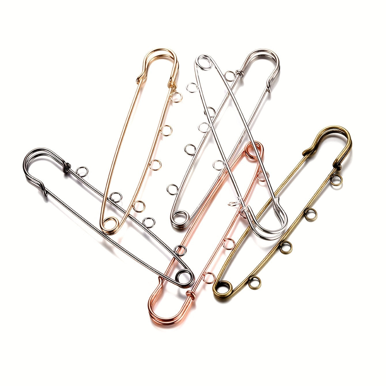 Iron Safety Brooch Kilt Pins Jewelry Findings Pack of 10 80x20mm