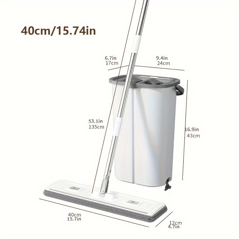 O'z qo'llaringizni po'latdan yasalgan mikroto'qima padiga ega bo'lgan o'z-o'zini yuvuvchi va qurituvchi tekis mopa tizimiga olib qo'ying, bu uy va ofis sharoitlarida foydalanish uchun ideal. Ushbu ko'p funksiyali mop yashash xonasi, yotoqxona, hammom va