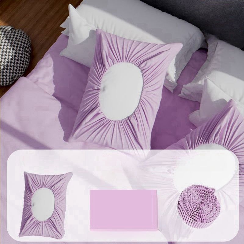 Set of 2 Polyester Satin Pillowcases for Travel, Hotel, RV, Camping