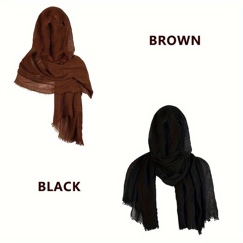 Мужской шарф-палантин из хлопкового микса для Хэллоуина, косплея и моды