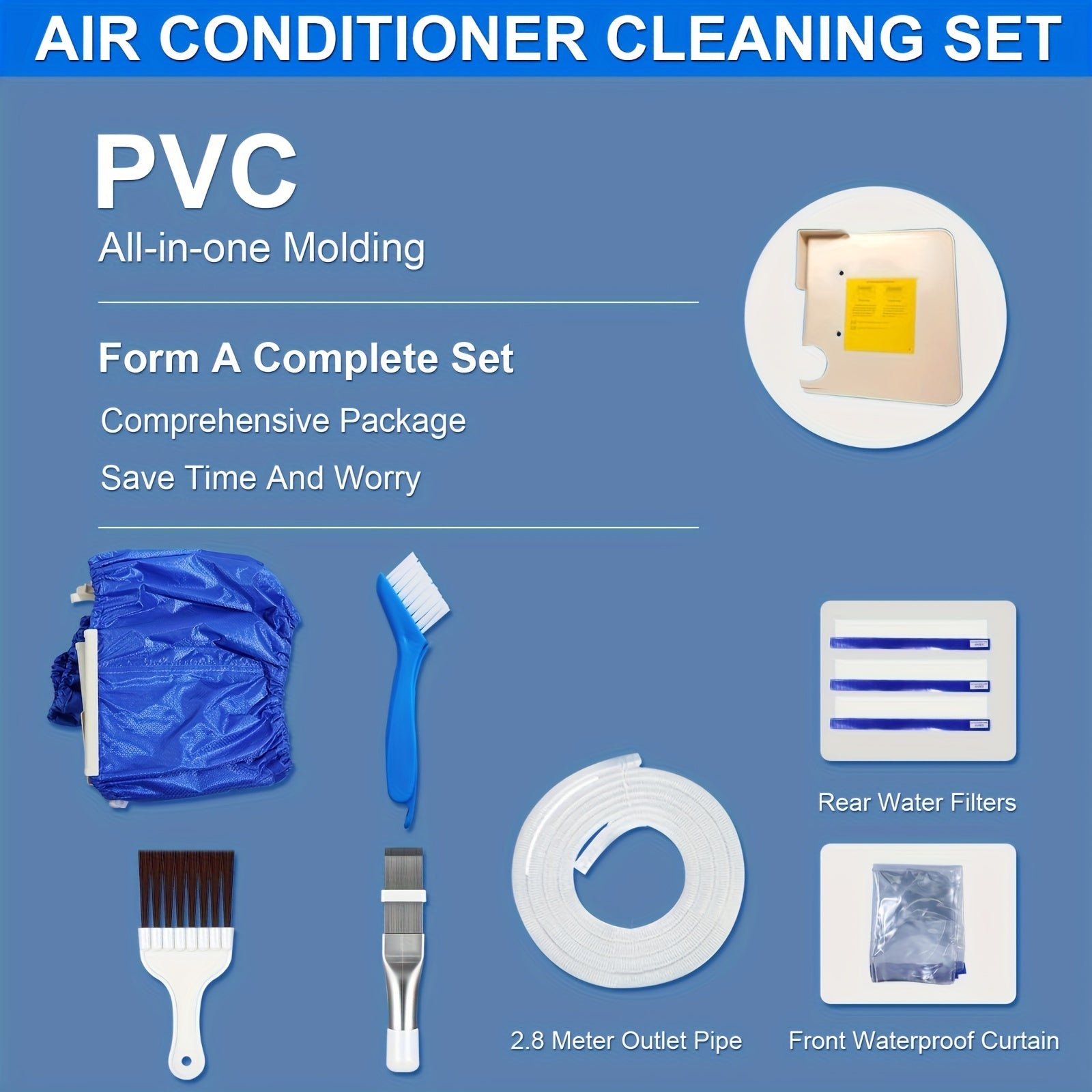Set Of Four Air Conditioner Cleaning Tools 95cm And 130cm With Dust Remover