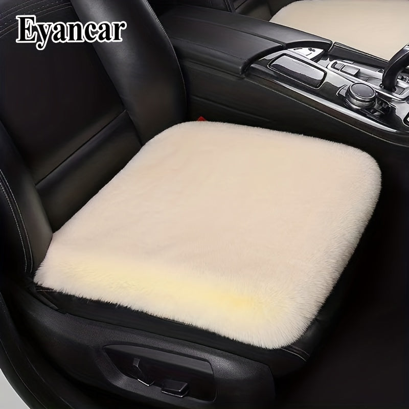 Winter Car Seat Cushion Thick Fleece Faux Rabbit Fur Rectangular Cover