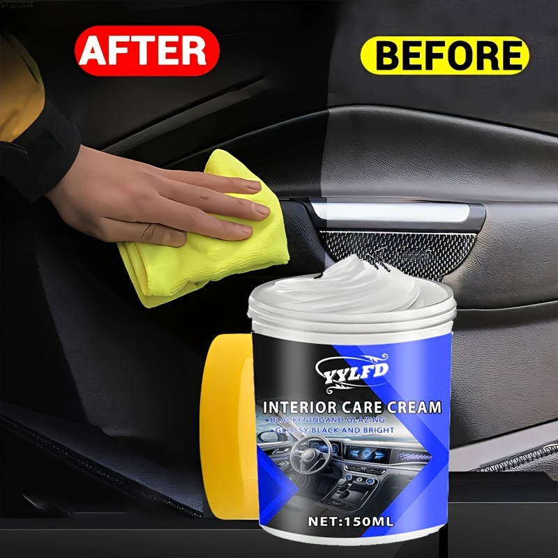 Crema de cuidado interior universal para coche 150ml pasta de PVC brillo negro restaura plástico