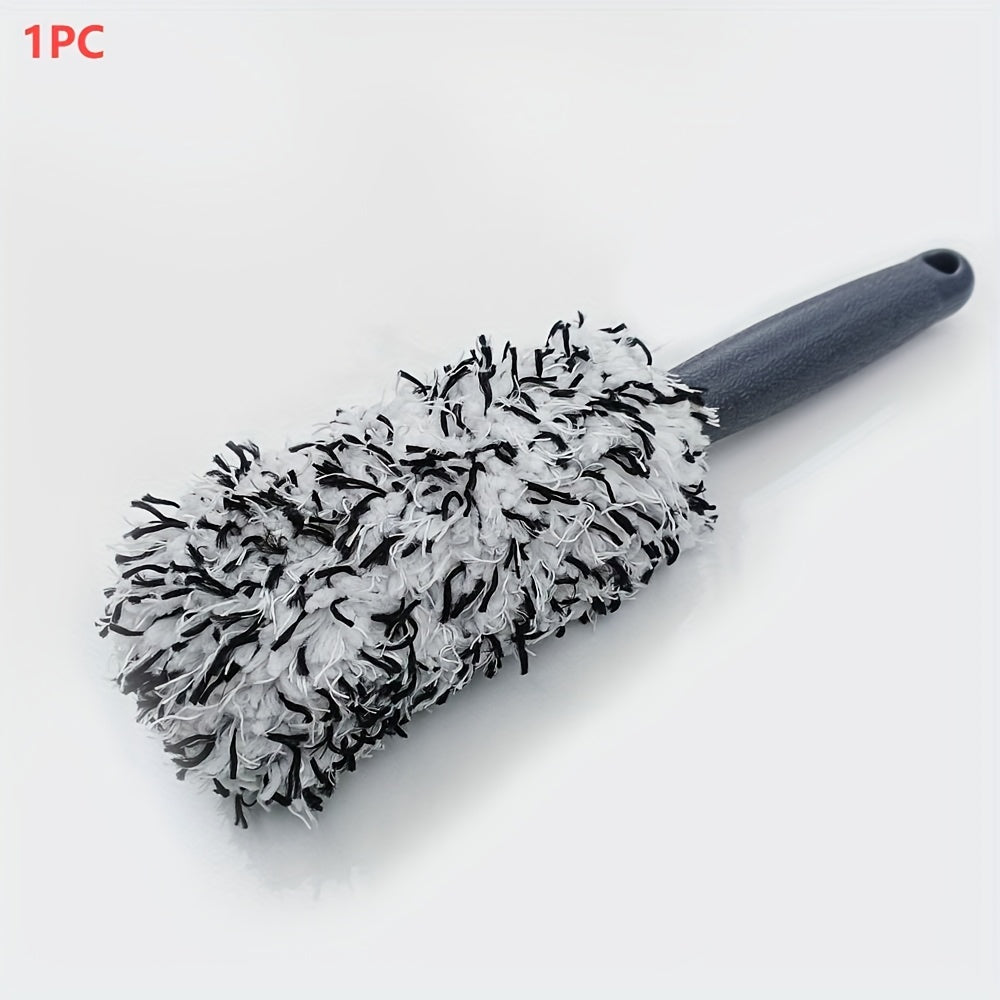 Microfiber Tire Cleaning Brush with Long Handle Car Wash Tool