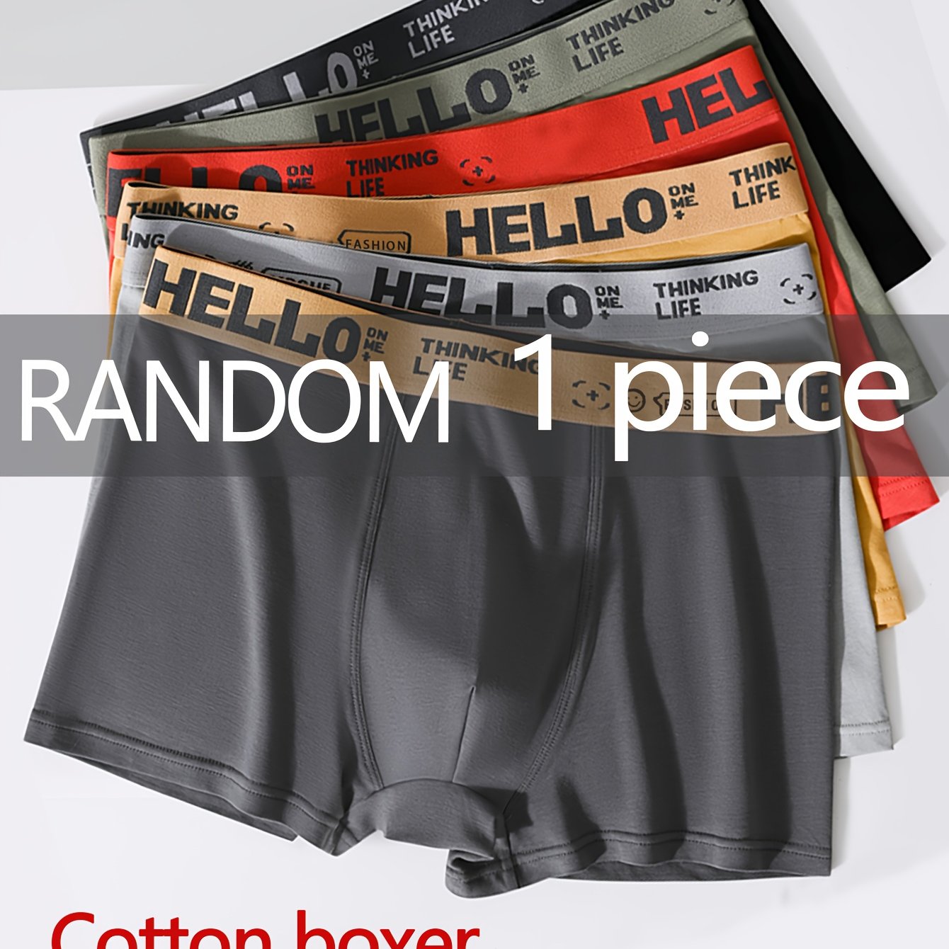 Men's Cotton Boxer Briefs with Color Block Patterns for Casual and Sports Wear