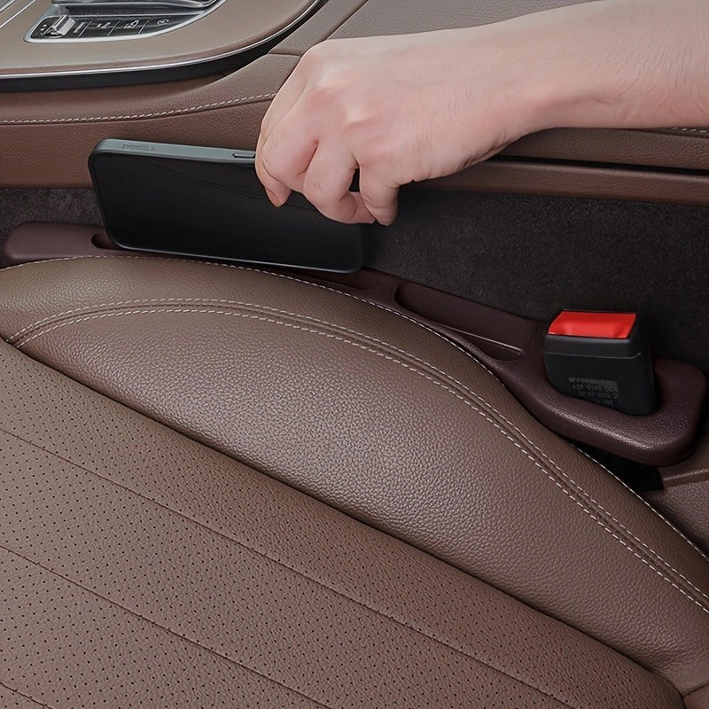 Organizador de asientos para coche, plástico a prueba de fugas, ranuras dobles para llaves, teléfonos y monedas