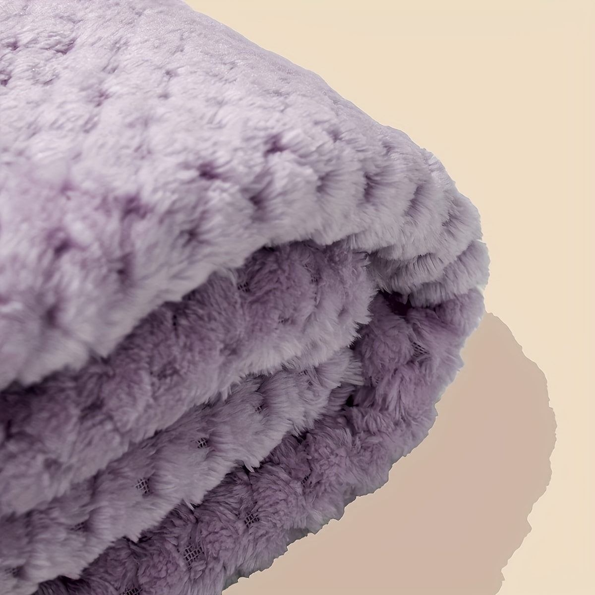 Infant Baby Comforter Purple Coral Fleece Swaddle Blanket Soft Polyester