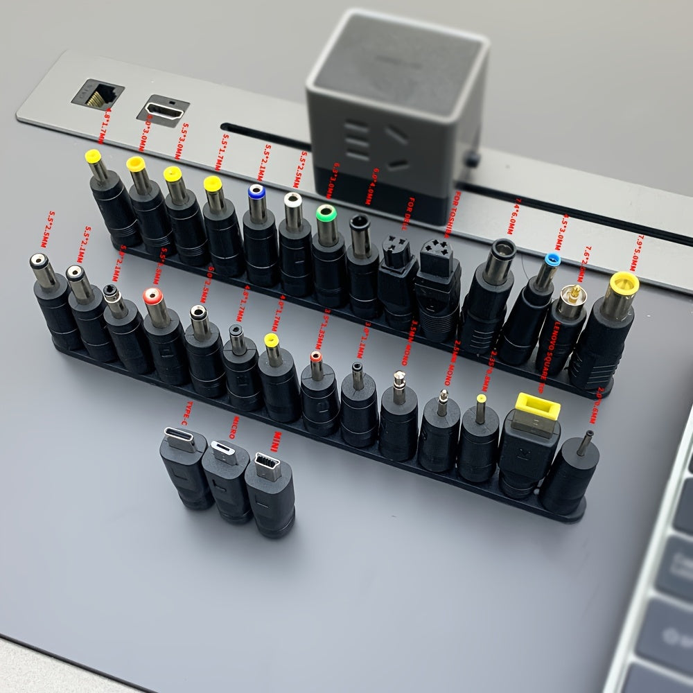 Multi-Function Power Adapter Set with 31pcs 5521DC Converter Heads