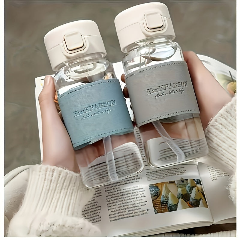 500ml Plastic Water Bottle with Straw Leakproof Flip Top BPA-Free for Sports Fitness Travel Pack of 1