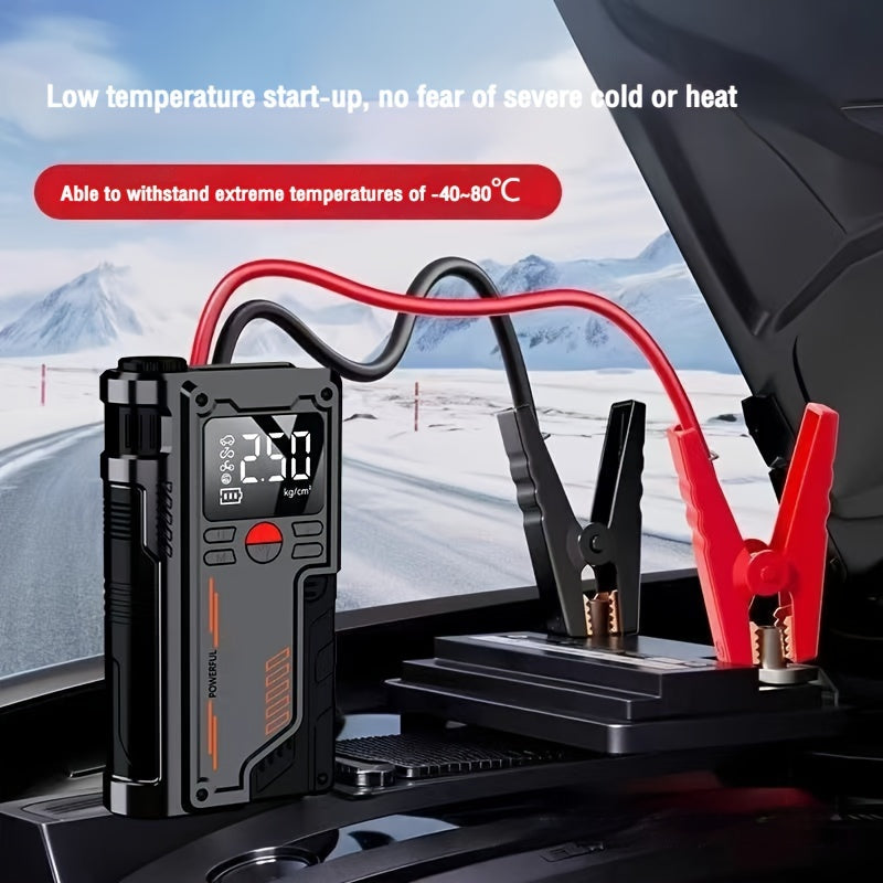 Portable Air Pump with Jump Starter 150psi 8000mAh Rechargeable Battery for Cars and Motorcycles