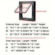 4-Way Locking Pet Door for Dogs and Cats Weatherproof Insulated ABS Durable Flap Easy Install