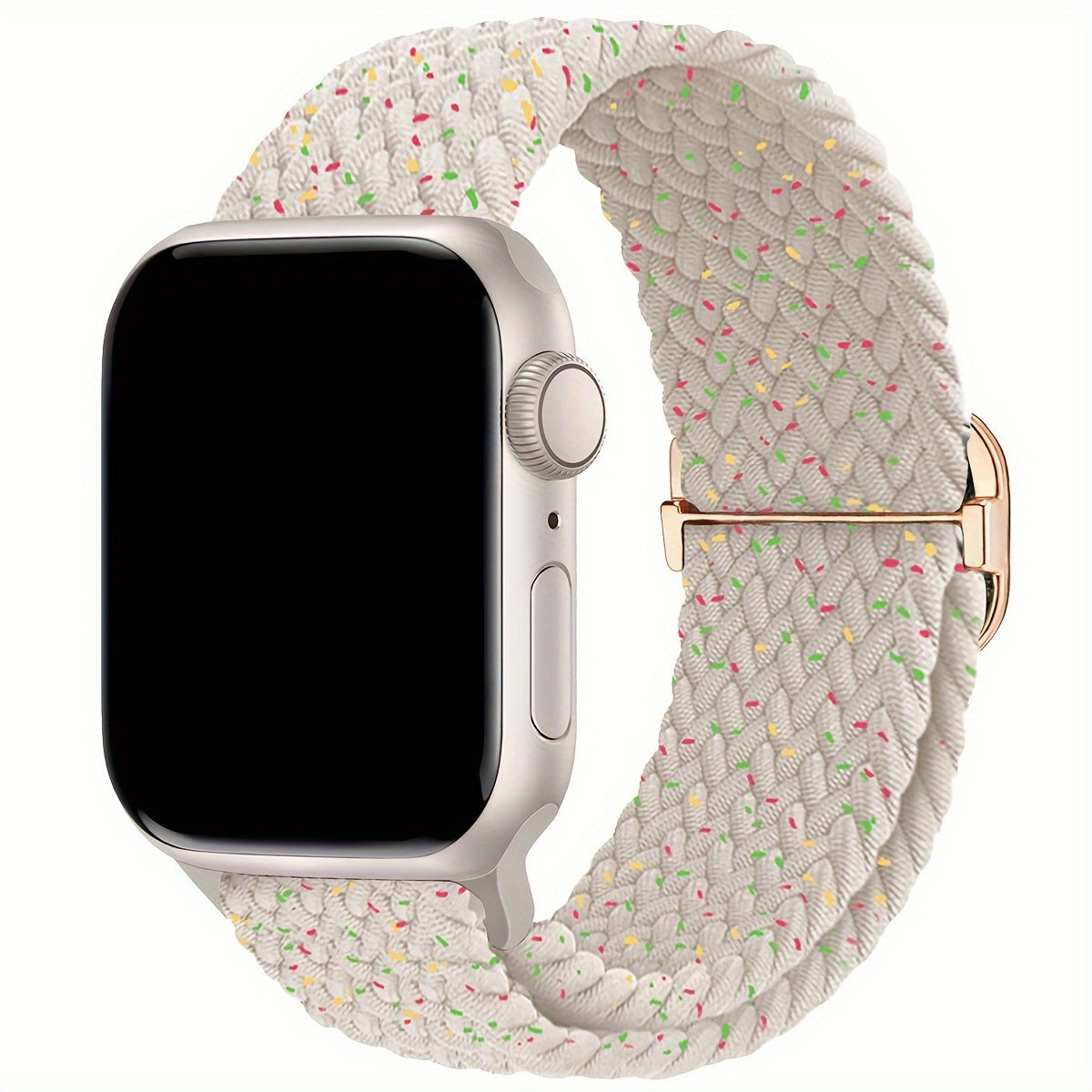 Correa de reloj inteligente trenzada de nylon elástica multicolor para IWatch