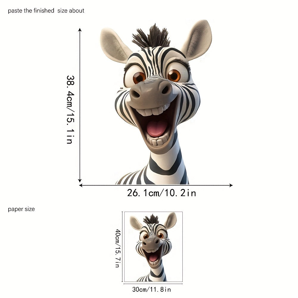 Adorable calcomanía de ventana de vidrio con caricatura de tigre electrostático, reutilizable, decoración para el hogar