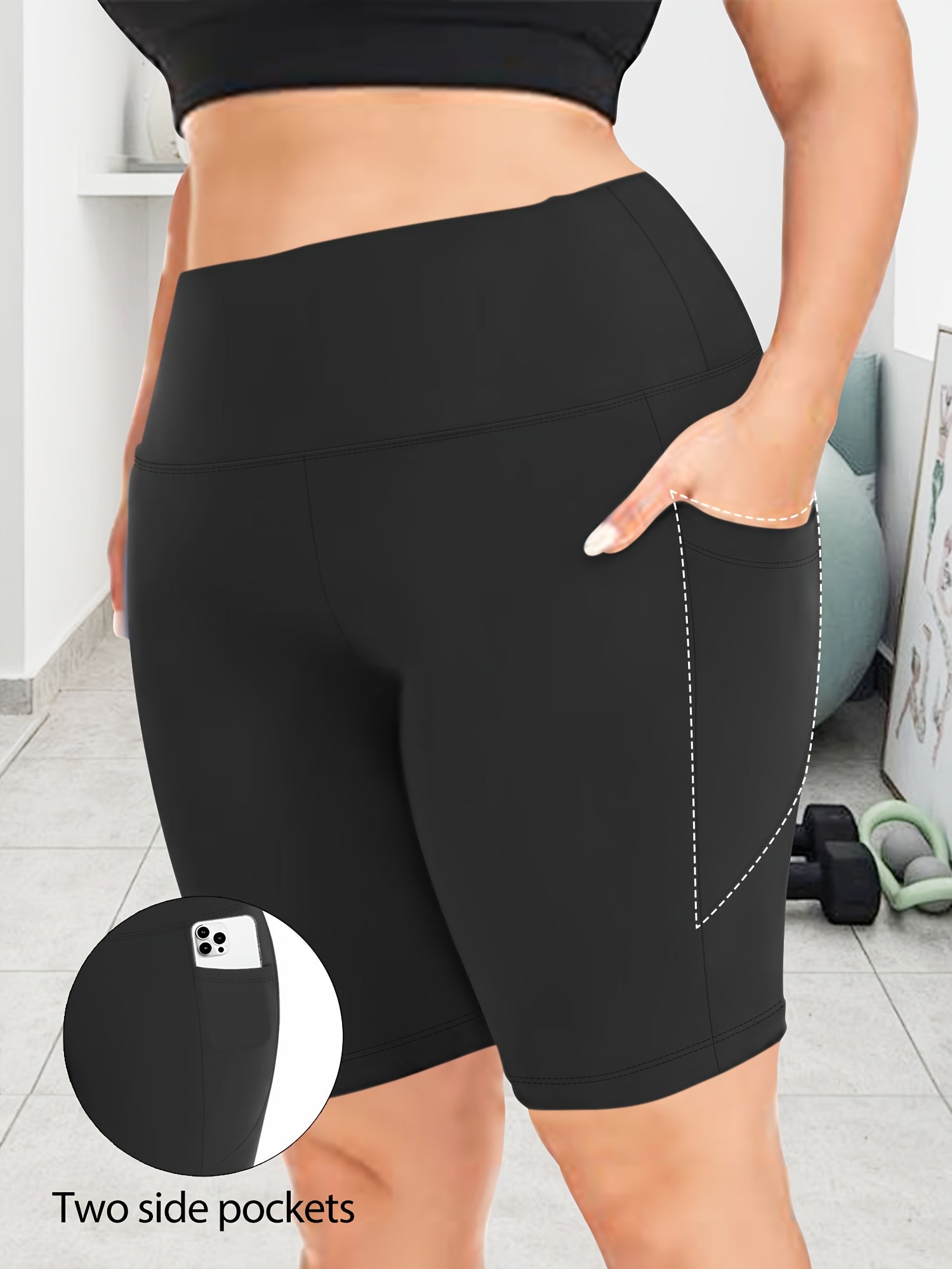 Plus Size Activewear Shorts Yoga Leggings Sports Summer Low Price