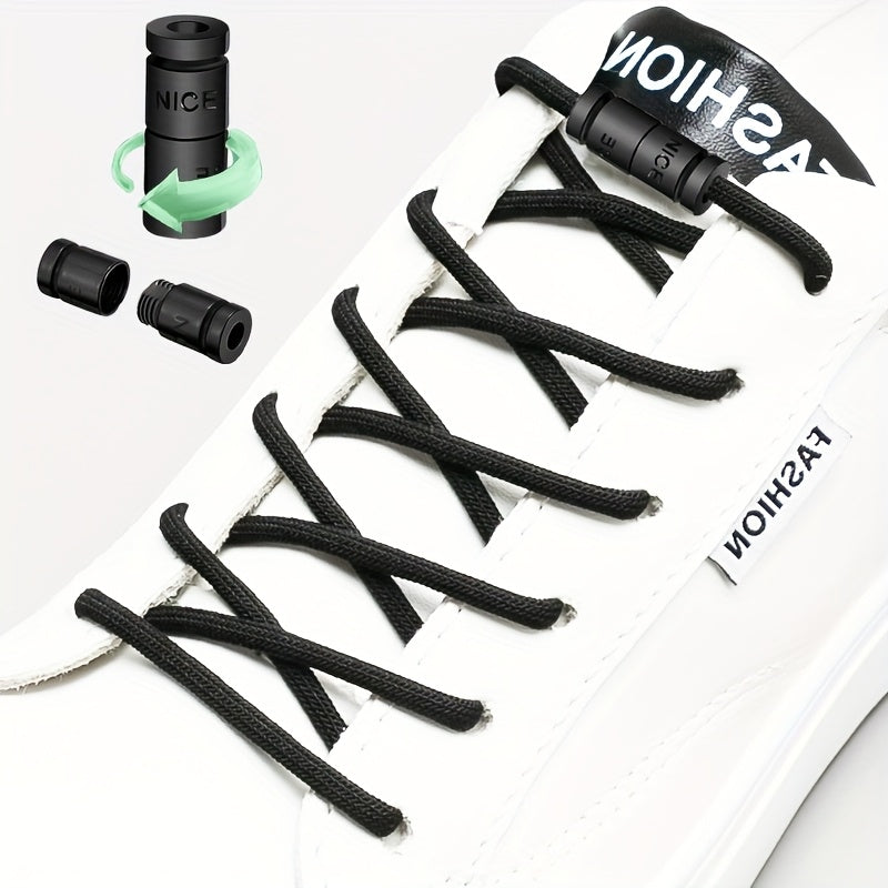 Unisex Elastic Shoe Laces with Buckles for Sports & Casual Shoes