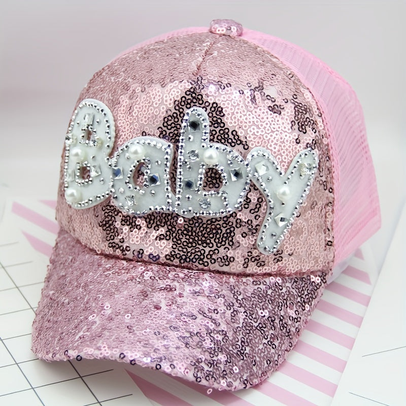 Kids Sun Hat with Letter Cartoon Ribbon Bow Breathable Fitted Sun Protection for Ages 3-14