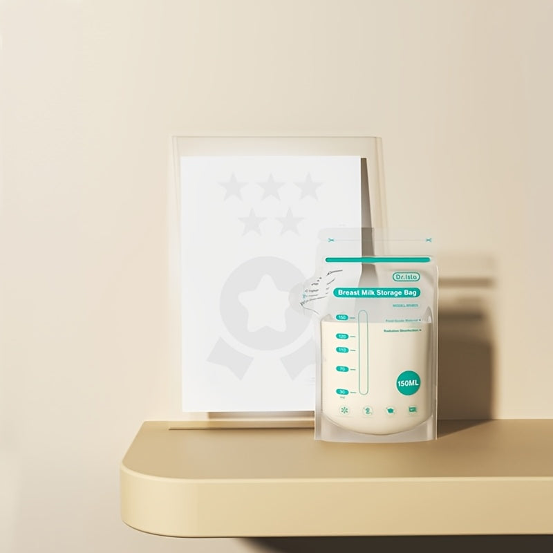 Breastmilk Storage Bags 150ml Self-Standing 10/30/100pcs for Easy Feeding