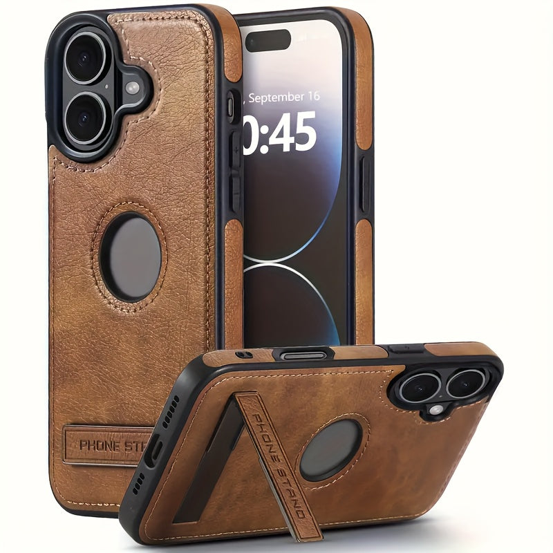 Durable Faux Leather Phone Case with Stand and Holder for iPhone 15 Pro Max 14 Plus 13 Pro Max