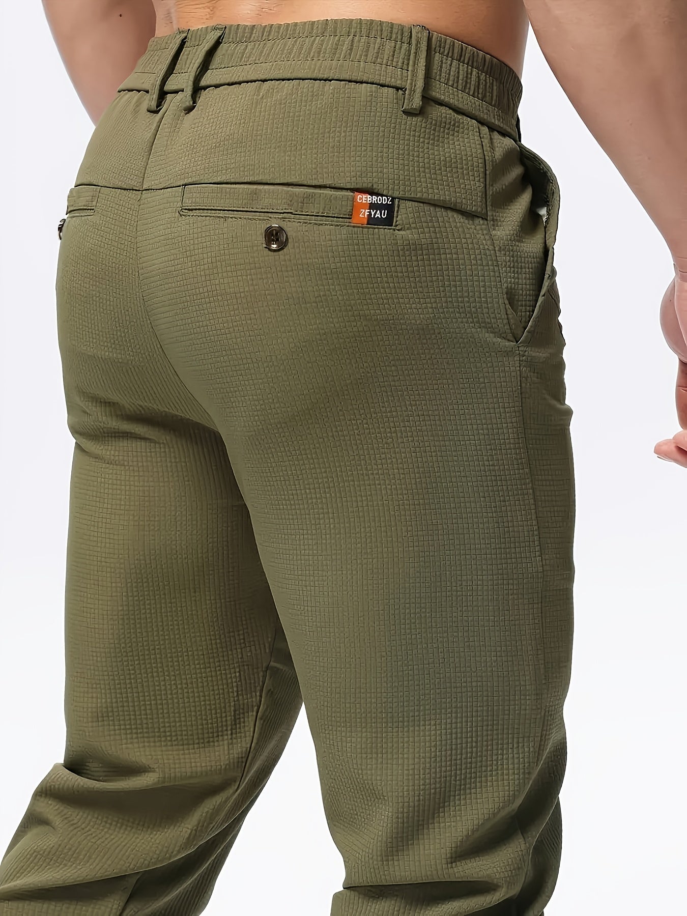 Мужские повседневные полиэстеровые брюки однотонного цвета классического кроя для весны и осени