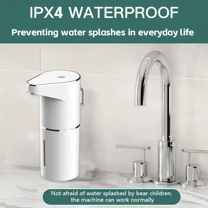 380mL White Touchless Automatic Soap Dispenser Wall Mount USB Rechargeable